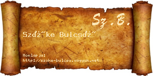 Szőke Bulcsú névjegykártya
