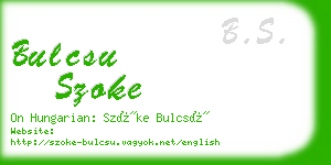 bulcsu szoke business card